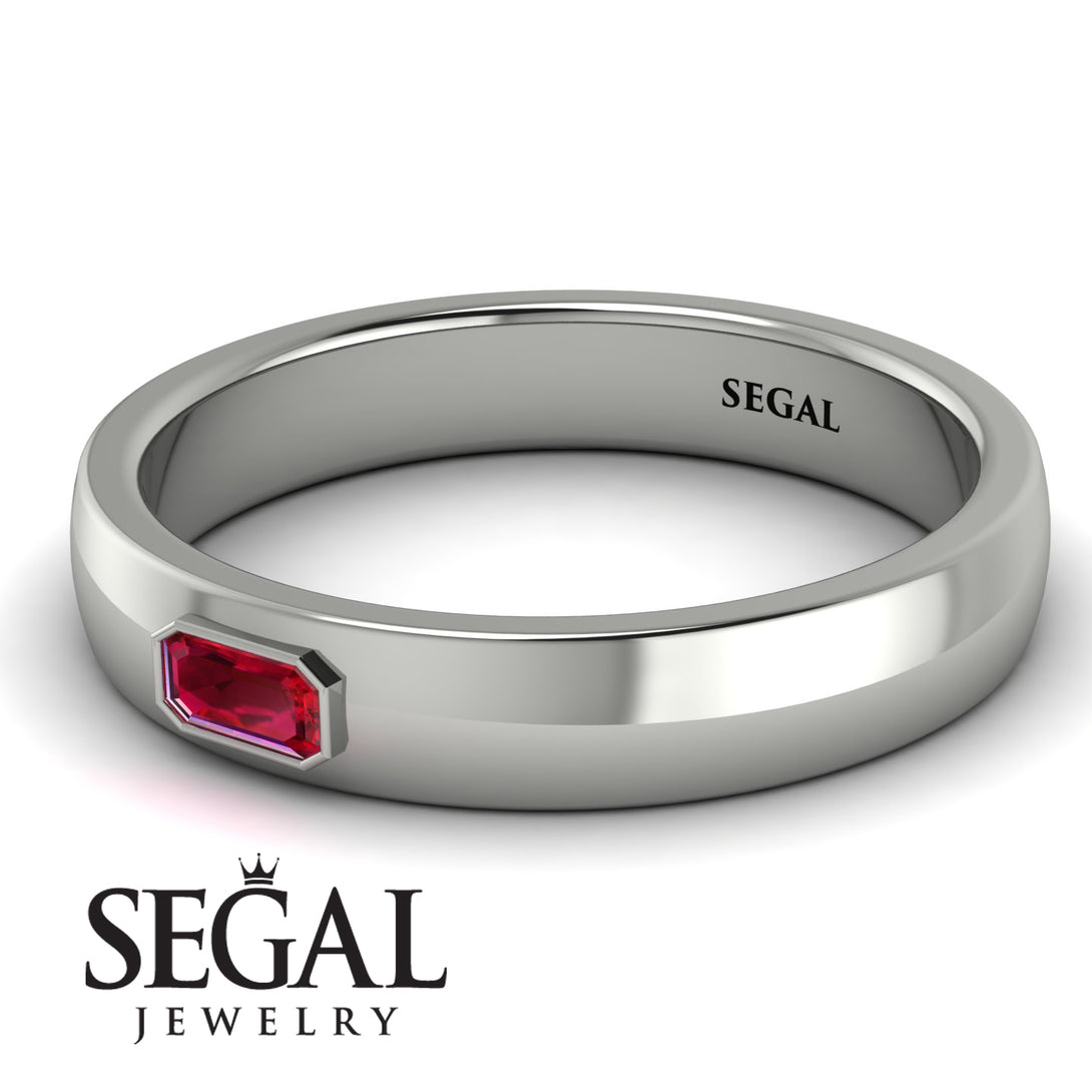 Emerald Cut Ruby Band - Londyn No. 12