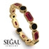 Emerald Cut Ruby Bezel Eternity Ring - Genevieve No. 40 image 10