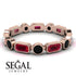 Emerald Cut Ruby Bezel Eternity Ring - Genevieve No. 41 image 2