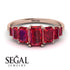 Emerald Cut Ruby Geometrical Ring - Briella No. 56 image 15