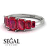 Emerald Cut Ruby Geometrical Ring - Briella No. 57 image 2