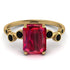Emerald Cut Ruby Ring With Bezel - Alina No. 40 image 1