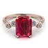 Emerald Cut Ruby Ring With Bezel - Alina No. 11 image 1