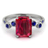 Emerald Cut Ruby Ring With Bezel - Alina No. 72 image 1
