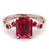 Emerald Cut Ruby Ring With Bezel - Alina No. 56 image 1