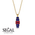 Emerald Cut Ruby Stairs Necklace - Briella No. 70 image 8