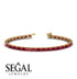 Emerald Cut Ruby Tennis Bracelet - Rachel No. 10