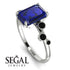 Emerald Cut Sapphire Ring With Bezel - Alina No. 45 image 2