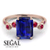 Emerald Cut Sapphire Ring With Bezel - Alina No. 59
