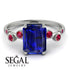 Emerald Cut Sapphire Ring With Bezel - Alina No. 60 image 10