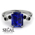 Emerald Cut Sapphire Ring With Bezel - Alina No. 45