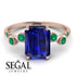 Emerald Cut Sapphire Ring With Bezel - Alina No. 29