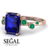 Emerald Cut Sapphire Ring With Bezel - Alina No. 29