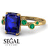 Emerald Cut Sapphire Ring With Bezel - Alina No. 28 image 3