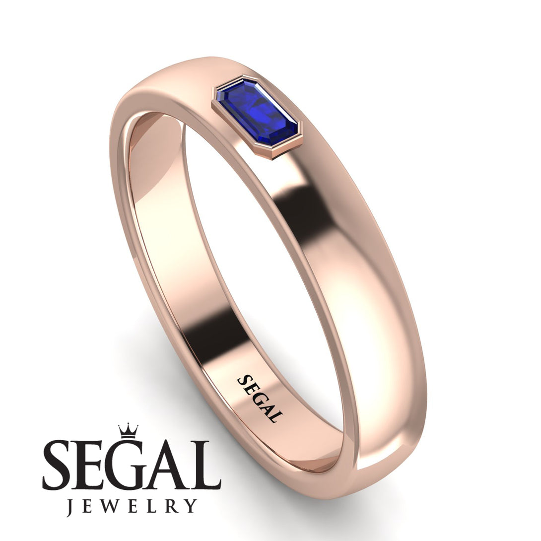 Emerald Cut Sapphire Band - Londyn No. 14