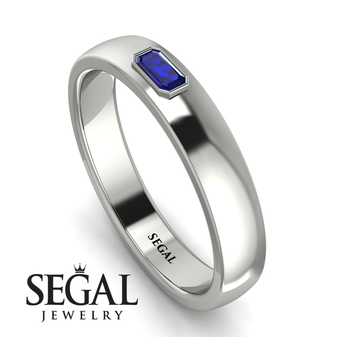 Emerald Cut Sapphire Band - Londyn No. 15