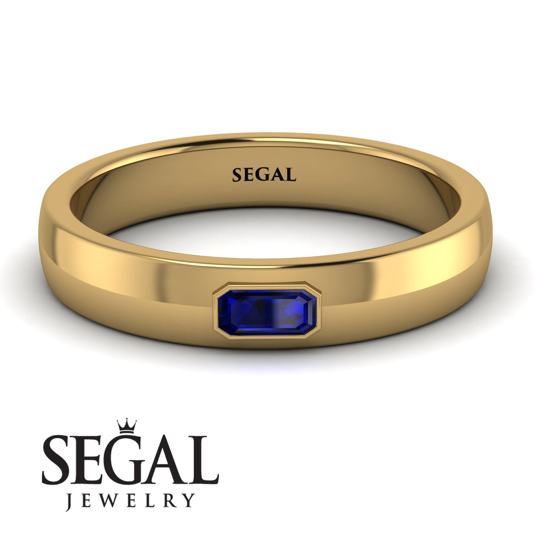 Emerald Cut Sapphire Band - Londyn No. 13