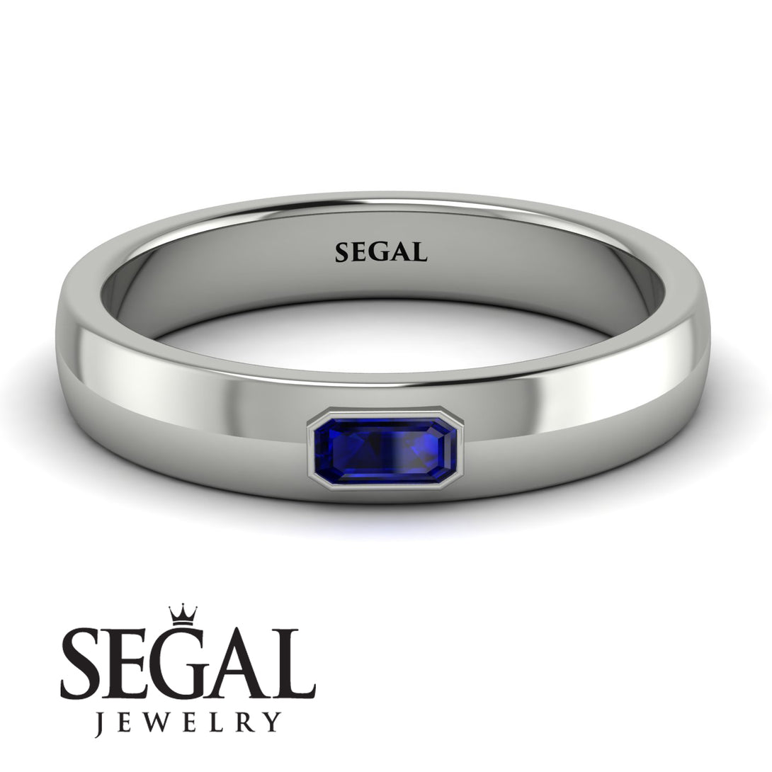 Emerald Cut Sapphire Band - Londyn No. 15