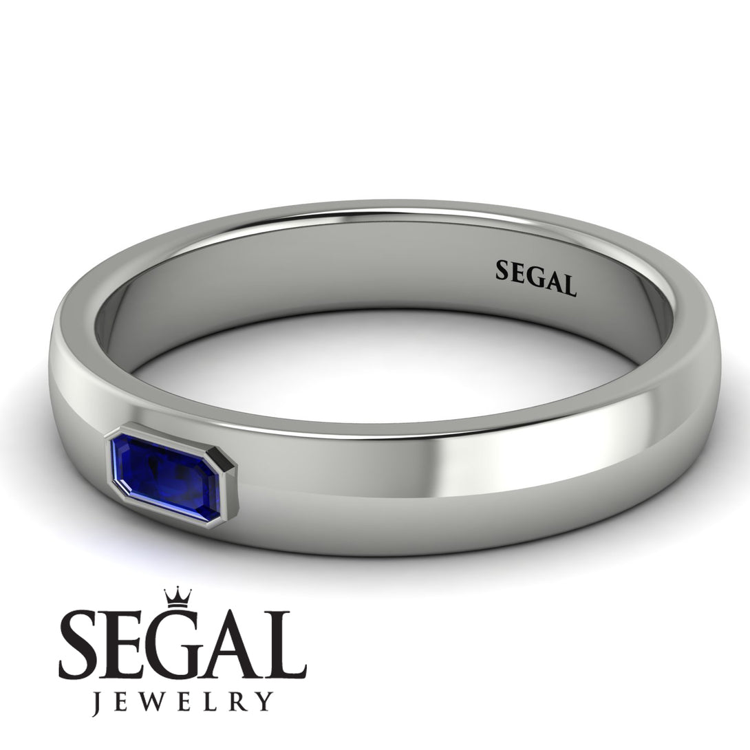 Emerald Cut Sapphire Band - Londyn No. 15
