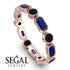 Emerald Cut Sapphire Bezel Eternity Ring - Genevieve No. 44 image 10
