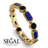 Emerald Cut Sapphire Bezel Eternity Ring - Genevieve No. 43 image 10