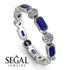 Emerald Cut Sapphire Bezel Eternity Ring - Genevieve No. 15 image 10