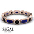 Emerald Cut Sapphire Bezel Eternity Ring - Genevieve No. 44