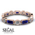 Emerald Cut Sapphire Bezel Eternity Ring - Genevieve No. 14