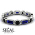 Emerald Cut Sapphire Bezel Eternity Ring - Genevieve No. 45 image 2
