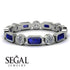 Emerald Cut Sapphire Bezel Eternity Ring - Genevieve No. 15 image 3