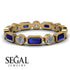 Emerald Cut Sapphire Bezel Eternity Ring - Genevieve No. 13 image 3