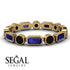 Emerald Cut Sapphire Bezel Eternity Ring - Genevieve No. 43 image 3