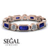 Emerald Cut Sapphire Bezel Eternity Ring - Genevieve No. 14 image 3