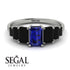 Emerald Cut Sapphire Geometrical Ring - Briella No. 45