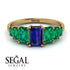 Emerald Cut Sapphire Geometrical Ring - Briella No. 28 image 15
