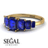 Emerald Cut Sapphire Geometrical Ring - Briella No. 73