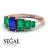 Emerald Cut Sapphire Geometrical Ring - Briella No. 29