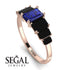 Emerald Cut Sapphire Geometrical Ring - Briella No. 44 image 3
