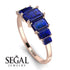 Emerald Cut Sapphire Geometrical Ring - Briella No. 74