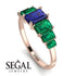 Emerald Cut Sapphire Geometrical Ring - Briella No. 29