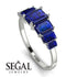 Emerald Cut Sapphire Geometrical Ring - Briella No. 75 image 3