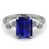 Emerald Cut Sapphire Ring With Bezel - Alina No. 15 image 1