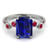 Emerald Cut Sapphire Ring With Bezel - Alina No. 60 image 1
