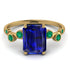 Emerald Cut Sapphire Ring With Bezel - Alina No. 28