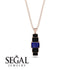 Emerald Cut Sapphire Stairs Necklace - Briella No. 44