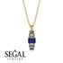 Emerald Cut Sapphire Stairs Necklace - Briella No. 13 image 8
