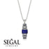 Emerald Cut Sapphire Stairs Necklace - Briella No. 15