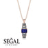Emerald Cut Sapphire Stairs Necklace - Briella No. 14 image 8