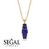 Emerald Cut Sapphire Stairs Necklace - Briella No. 73 image 8