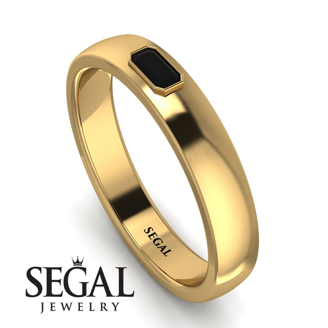 Emerald Cut Black Diamond Band - Londyn No. 7